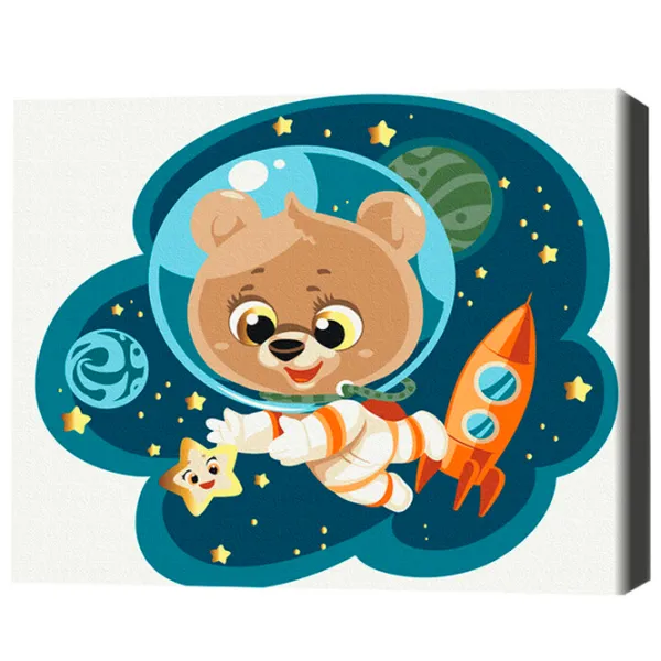 Картина по номерам BrushMe Космический медвежонок 40 x 30 cm/ Горизонтальная photo 3 Картина по номерам BrushMe Космический медвежонок 40 x 30 cm/ Горизонтальная photo 3