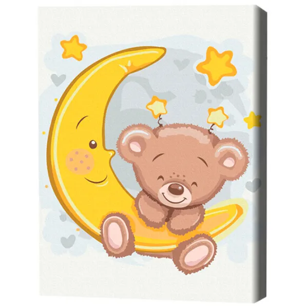 Картина по номерам BrushMe Мишка на луне 40 x 30 cm/ Вертикальная photo 3 Картина по номерам BrushMe Мишка на луне 40 x 30 cm/ Вертикальная photo 3