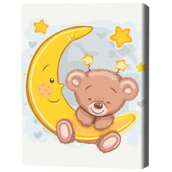 Картина по номерам BrushMe Мишка на луне 40 x 30 cm/ Вертикальная photo 3 Картина по номерам BrushMe Мишка на луне 40 x 30 cm/ Вертикальная photo 3