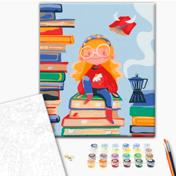 Картина по номерам BrushMe Книжная фея 40 x 30 cm/ Вертикальная photo 2