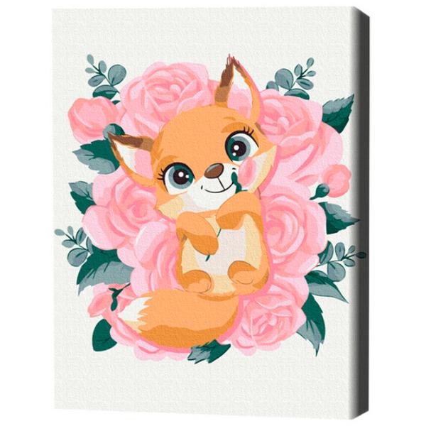 Картина по номерам BrushMe Лисичка в цветах 40 x 30 cm/ Вертикальная photo 3