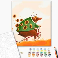 Pictură pe numere BrushMe Aventurile Ursului 40 x 30 cm/ Verticală photo 2