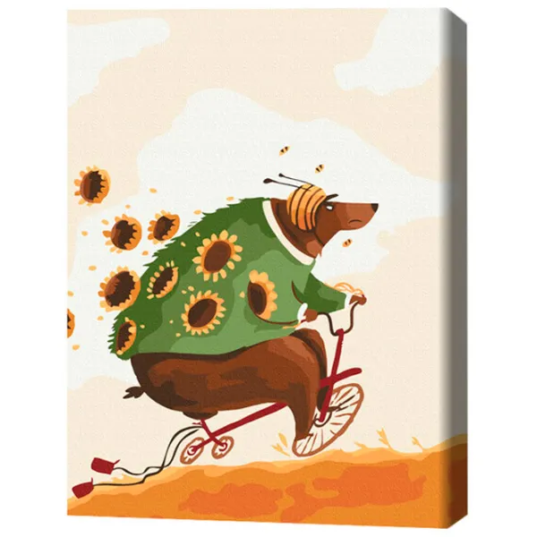 Картина по номерам BrushMe Приключения медведя 40 x 30 cm/ Вертикальная photo 3