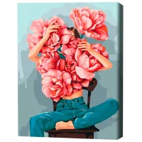 Картина по номерам BrushMe Пионы в объятиях 40 x 30 cm/ Вертикальная photo 3