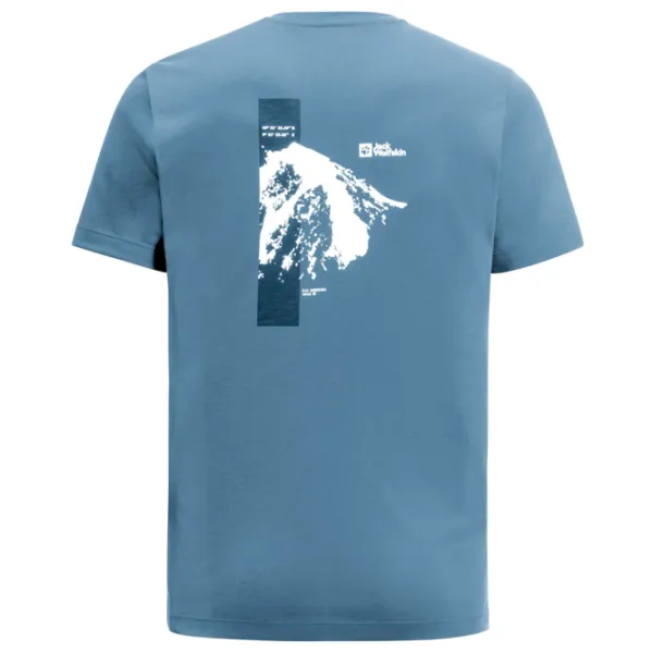 Tricou pentru bărbați Jack Wolfskin Vonnan S/ S Graphic T M 100% poliester/ Elemental Blue photo 2
