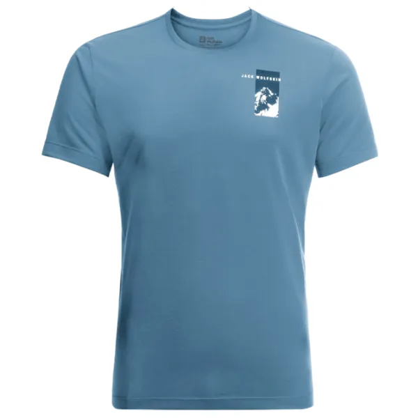 Футболка для мужчин Jack Wolfskin Vonnan S/ S Graphic T M 100% полиэстер/ Elemental Blue photo 5