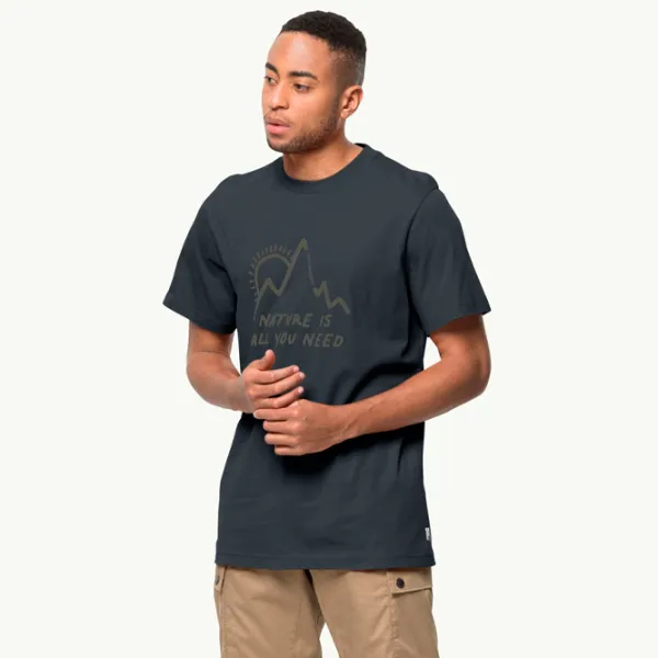 Футболка для мужчин Jack Wolfskin Bergliebe T M 100% хлопок/ Phantom photo 2