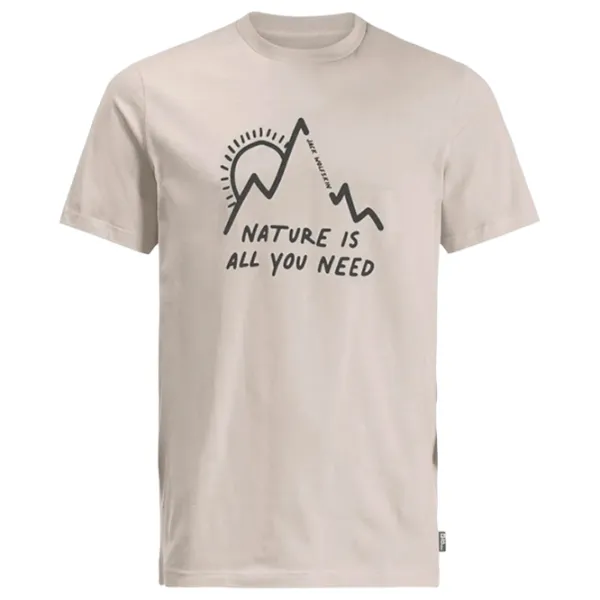 Футболка для мужчин Jack Wolfskin Bergliebe T M 100% хлопок/ Winter Pearl photo 3