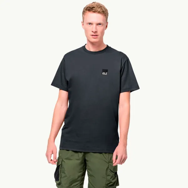 Tricou pentru bărbați Jack Wolfskin 365 T M 100% bumbac/ Phantom photo 2