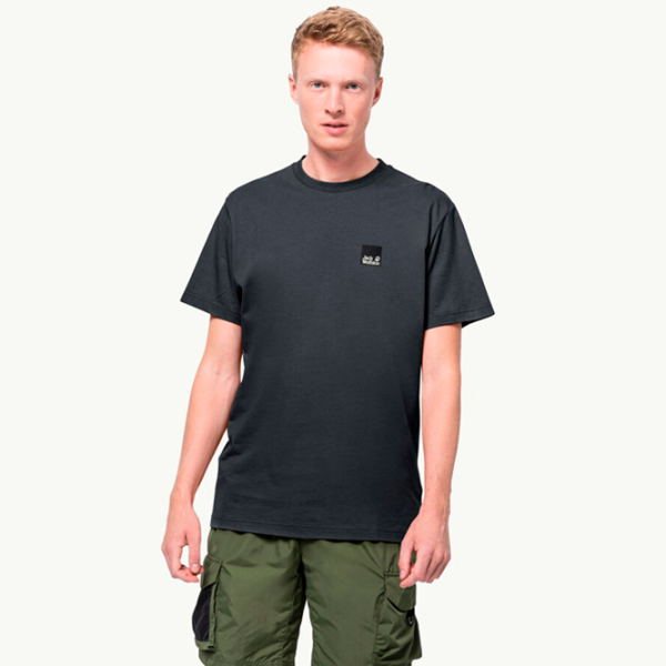 Tricou pentru bărbați Jack Wolfskin 365 T M 100% bumbac/ Phantom photo 2