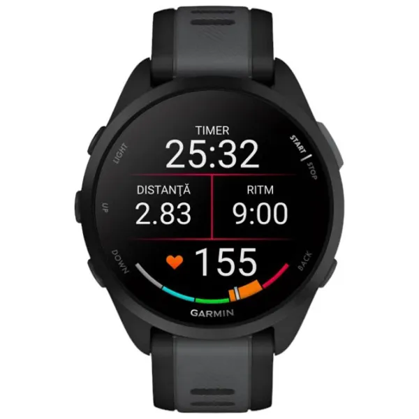 Ceas inteligent Garmin Forerunner 165 1.2"/ 30.4 mm/ Black - Black/ 010-02863-20 photo 2