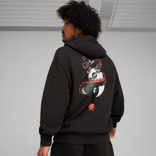 Hanorac pentru bărbați Puma X Staple Graphic Tr Drept/ Black photo 4