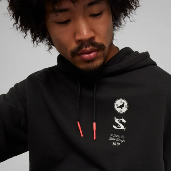 Hanorac pentru bărbați Puma X Staple Graphic Tr Drept/ Black photo 6