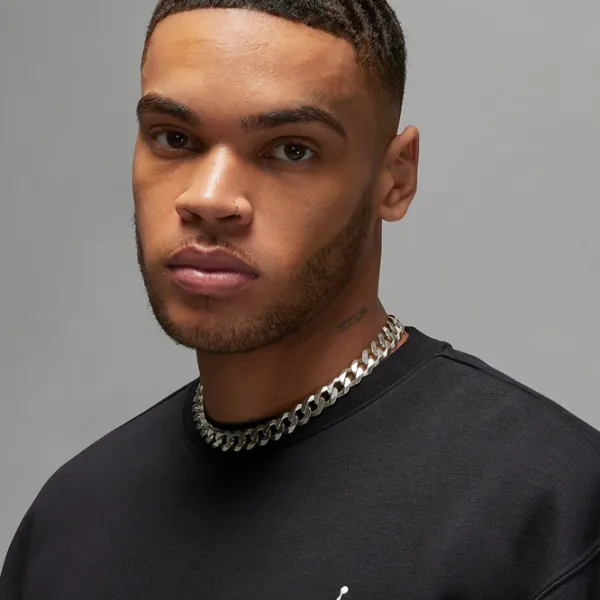 Hanorac pentru bărbați Nike Jordan Brooklyn Fleece Crew Drept/ Black photo 5