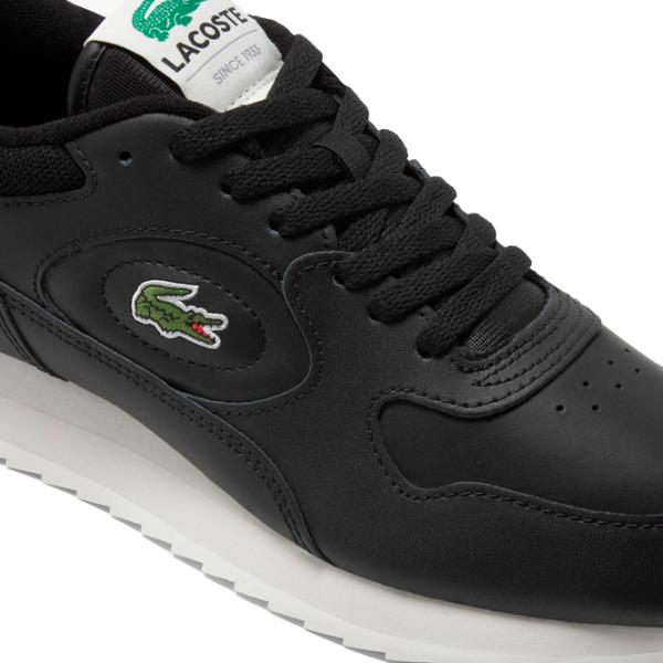 Adidași pentru bărbați Lacoste Men's Linetrack Leather 42.5/ Black photo 6