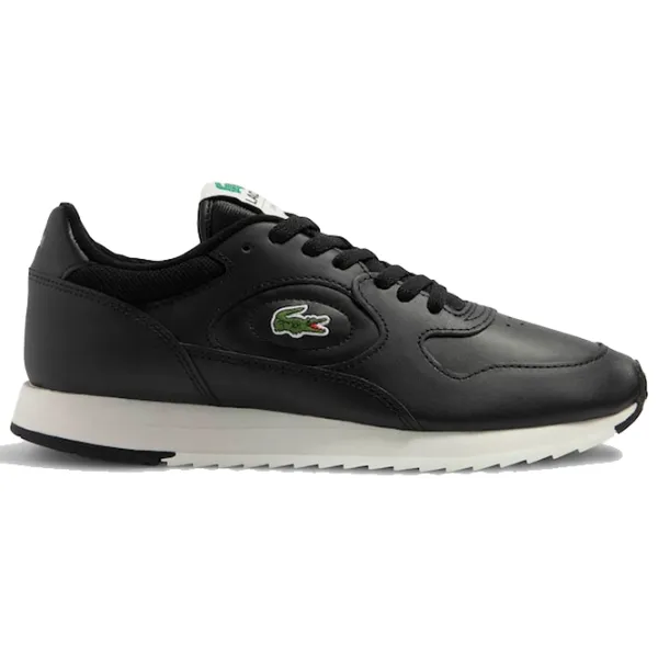 Adidași pentru bărbați Lacoste Men's Linetrack Leather 44.5/ Black photo 3