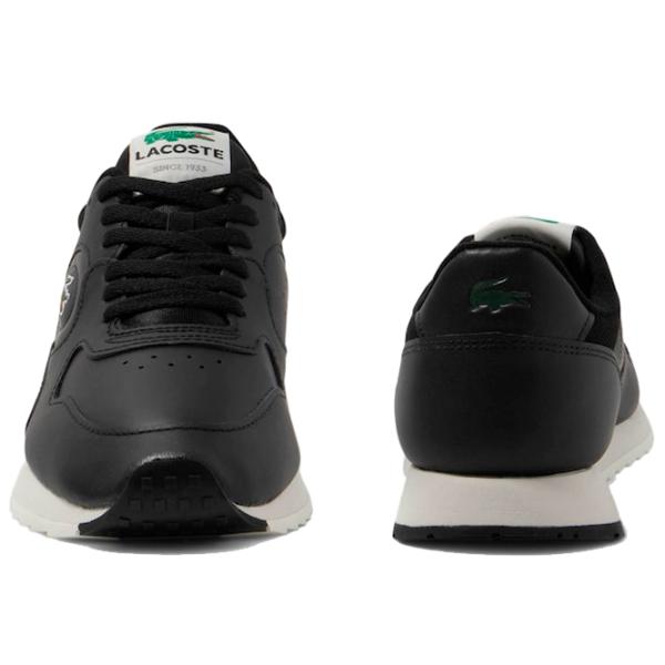 Adidași pentru bărbați Lacoste Men's Linetrack Leather 44.5/ Black photo 5