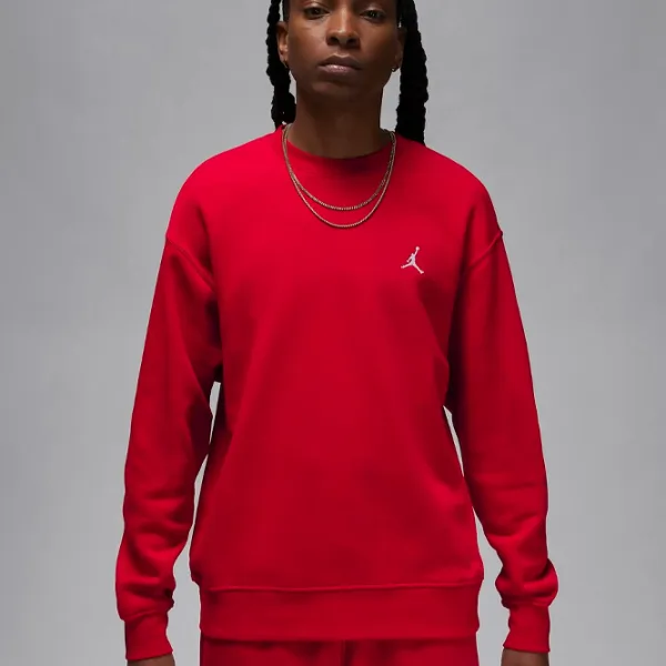 Hanorac pentru bărbați Nike Jordan Brooklyn Fleece Crew Drept/ Red photo 2