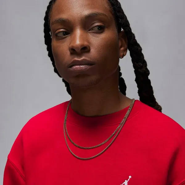 Hanorac pentru bărbați Nike Jordan Brooklyn Fleece Crew Drept/ Red photo 5