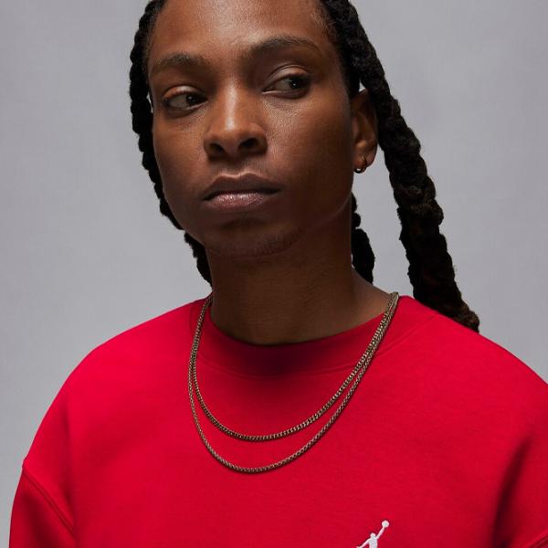 Hanorac pentru bărbați Nike Jordan Brooklyn Fleece Crew Drept/ Red photo 5