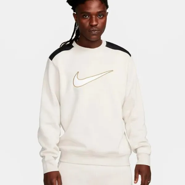 Hanorac pentru bărbați Nike M Nsw Sp Flc Crew Bb Drept/ White photo 2