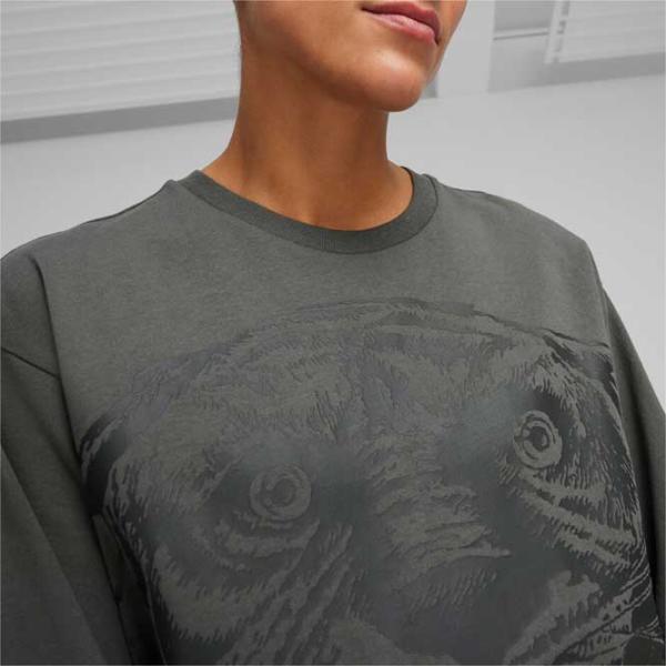 Tricou pentru femei Puma Game Love Cat Tee Mineral 100% bumbac/ Gray photo 6