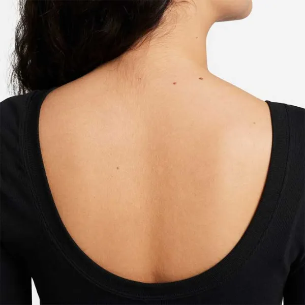 Tricou pentru femei Nike Nsw Nk Chll Knt Mrib Ls Top 9% elastan/ Black photo 5