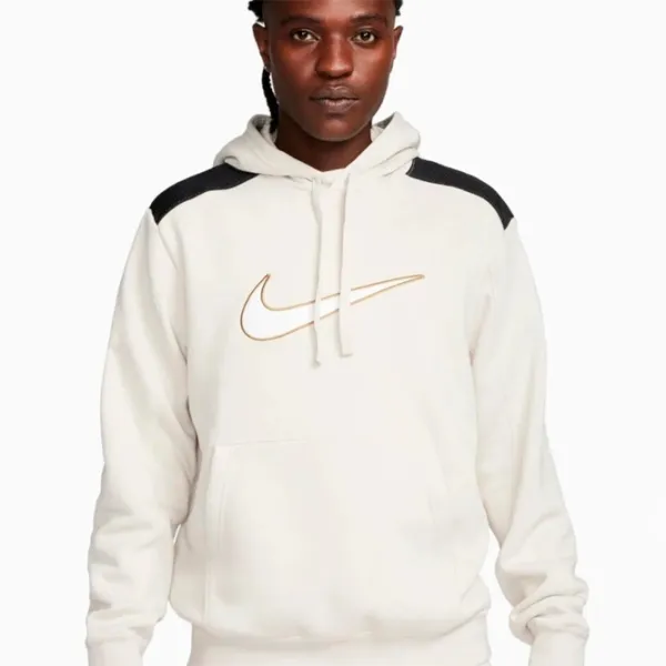 Hanorac pentru bărbați Nike Sportswear SP Fleece BB Drept/ Beige photo 2