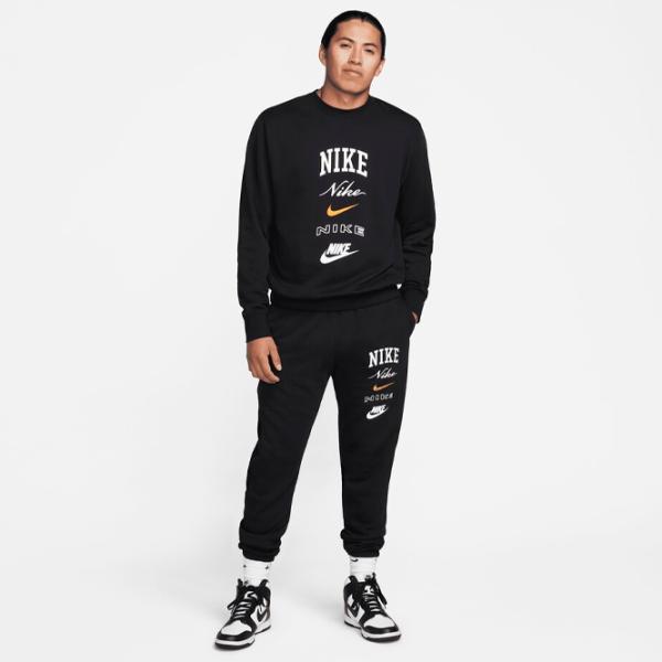 Hanorac pentru bărbați Nike Club Bb Crew Stack Gx Drept/ Black photo 4