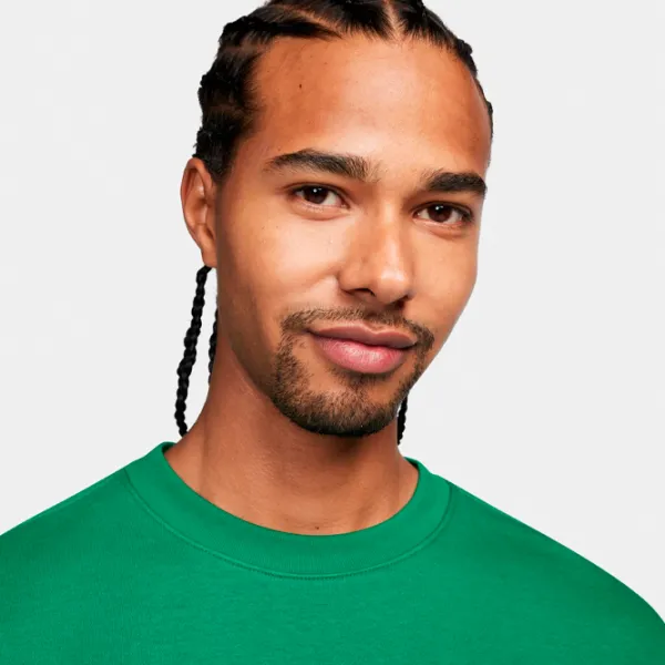 Hanorac pentru bărbați Nike Club Bb Crew Stack Gx Drept/ Green photo 4