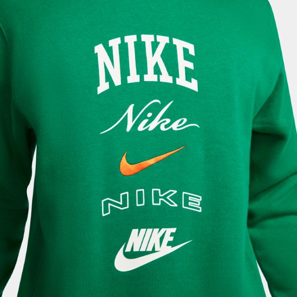Hanorac pentru bărbați Nike Club Bb Crew Stack Gx Drept/ Green photo 5