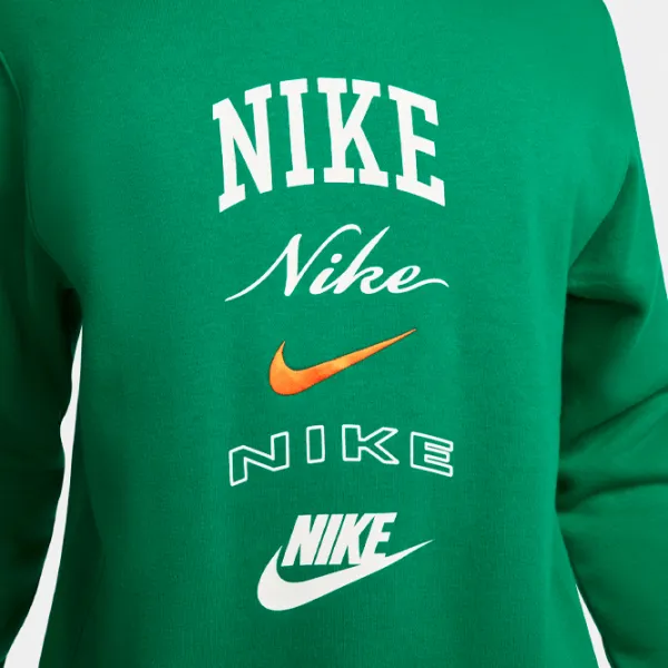 Hanorac pentru bărbați Nike Club Bb Crew Stack Gx Drept/ Green photo 5