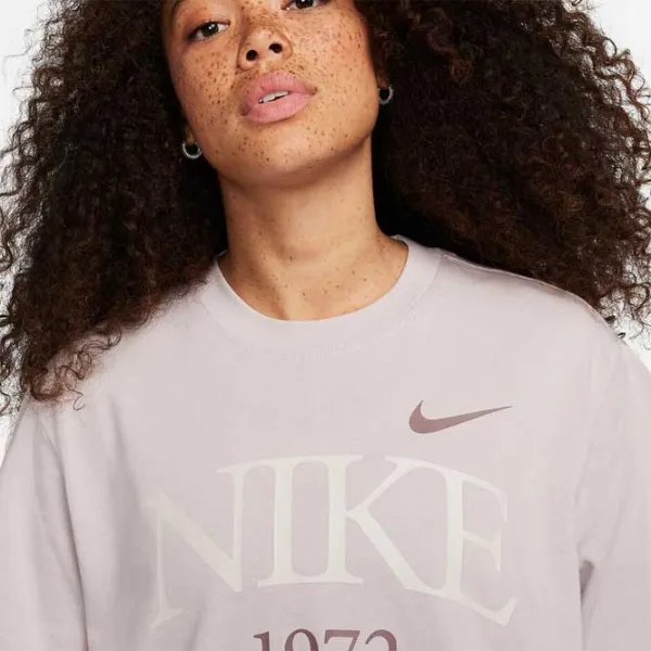 Tricou pentru femei Nike W Nsw Tee Classics Boxy 100% bumbac/ Gray photo 4