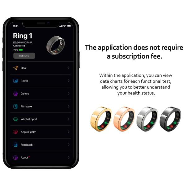 Умное кольцо Amovan Nova Размер - 7/ Золото photo 8
