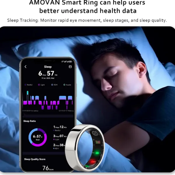 Умное кольцо Amovan Nova Размер - 7/ Золото photo 9