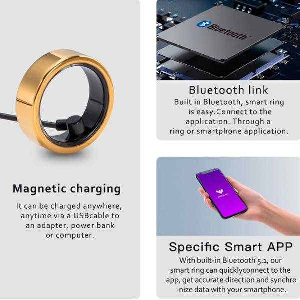 Умное кольцо Amovan Nova Размер - 7/ Золото photo 13