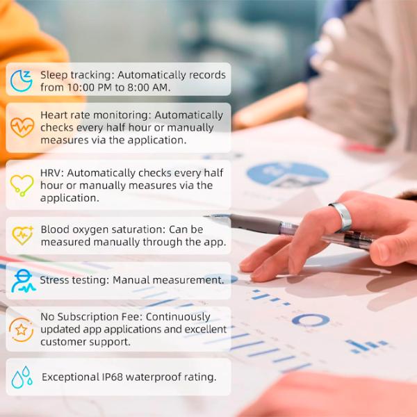 Умное кольцо Amovan Nova Размер - 9/ Серебристый photo 11