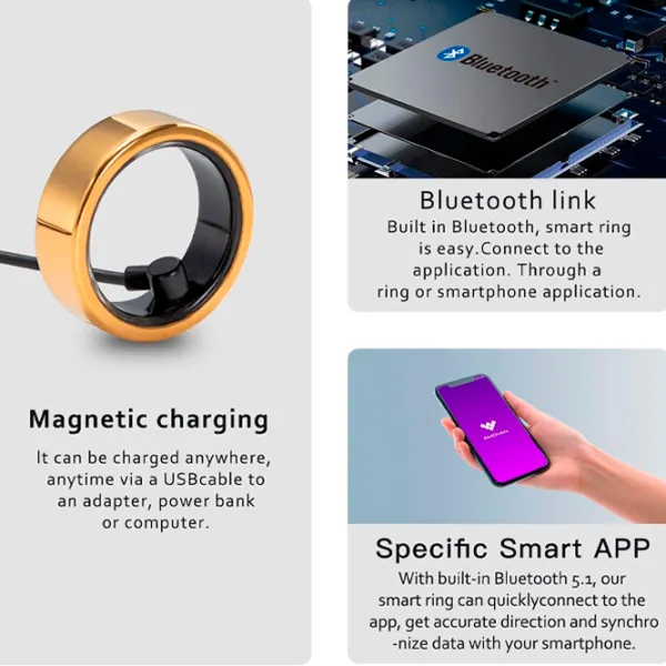 Умное кольцо Amovan Nova Размер - 9/ Серебристый photo 12