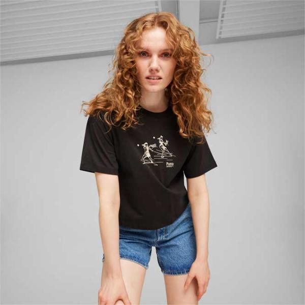 Футболка для женщин Puma Team Relaxed Tee 100% хлопок/ Черный photo 3