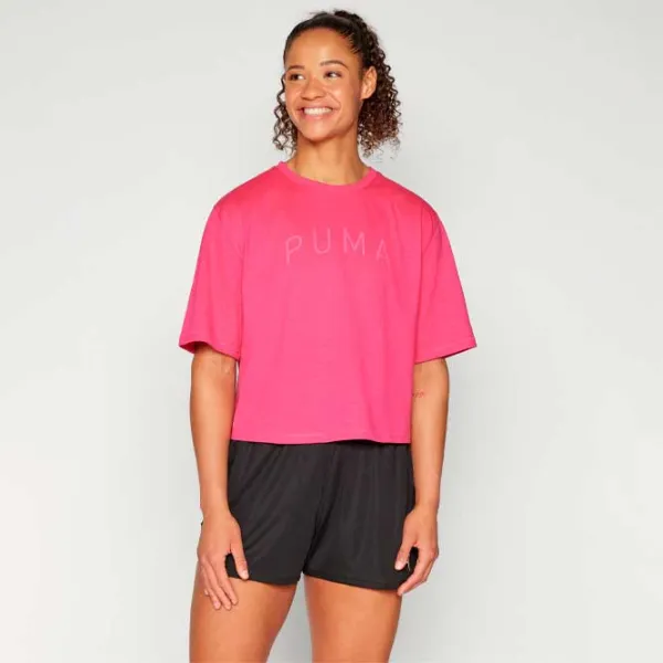 Футболка для женщин Puma Women’S Graphic Boxy Crop Move Tee 35% хлопок/ Розовый photo 2