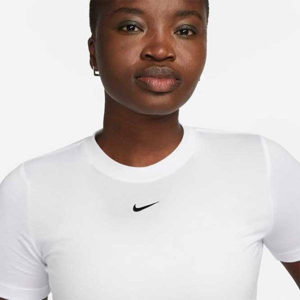 Tricou pentru femei Nike W Nsw Tee Essntl Slim Crp Lbr 48% modal/ White photo 4