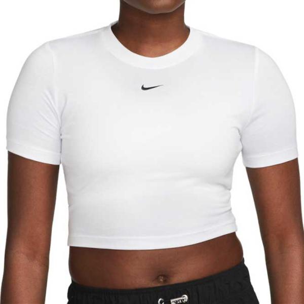Tricou pentru femei Nike W Nsw Tee Essntl Slim Crp Lbr 48% modal/ White photo 5
