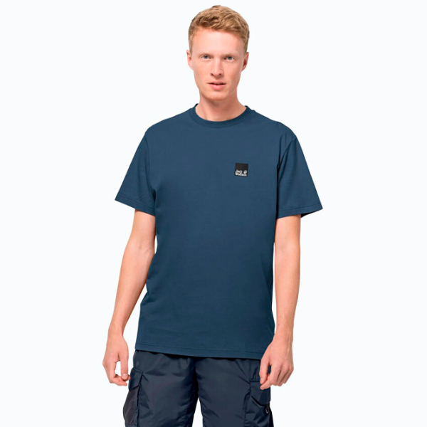 Tricou pentru bărbați Jack Wolfskin 365 T M 100% bumbac/ Thunder Blue photo 2