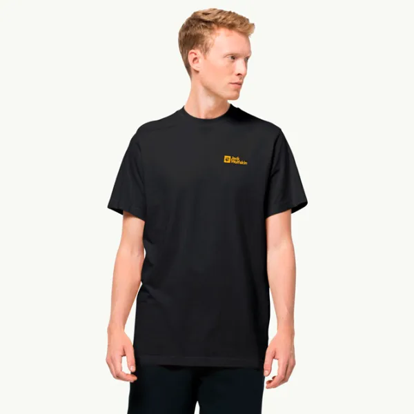 Tricou pentru bărbați Jack Wolfskin Essential T M Black photo 2 Tricou pentru bărbați Jack Wolfskin Essential T M Black photo 2