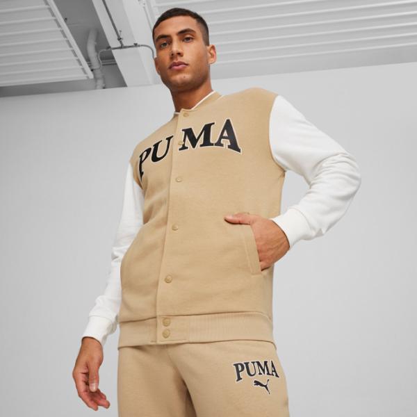 Hanorac pentru bărbați Puma Squad Track Jacket Tr Drept/ Beige photo 4
