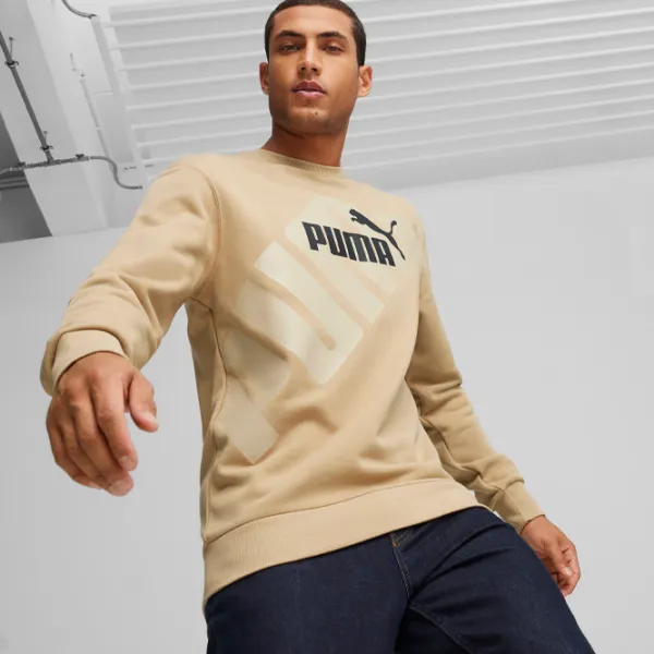 Толстовка для мужчин Puma Power Graphic Crew Tr Прямой/ Бежевый photo 3