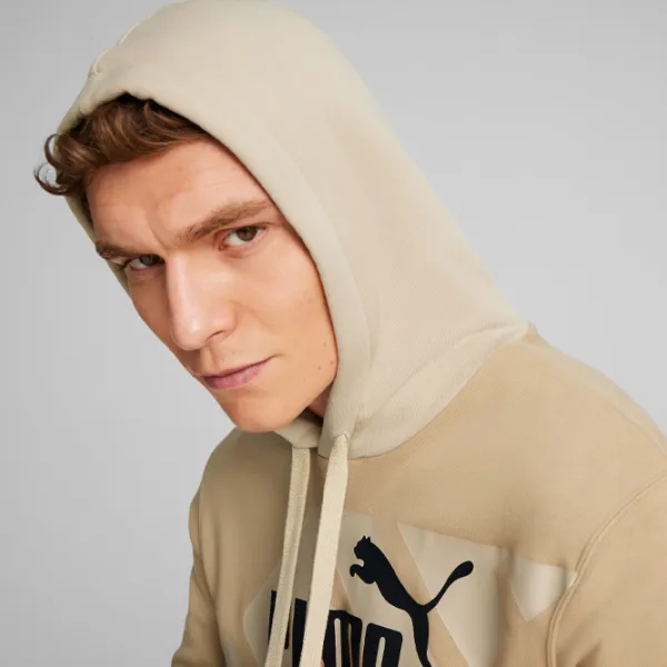 Hanorac pentru bărbați Puma Power Graphic Hoodie Tr Drept/ Beige photo 7