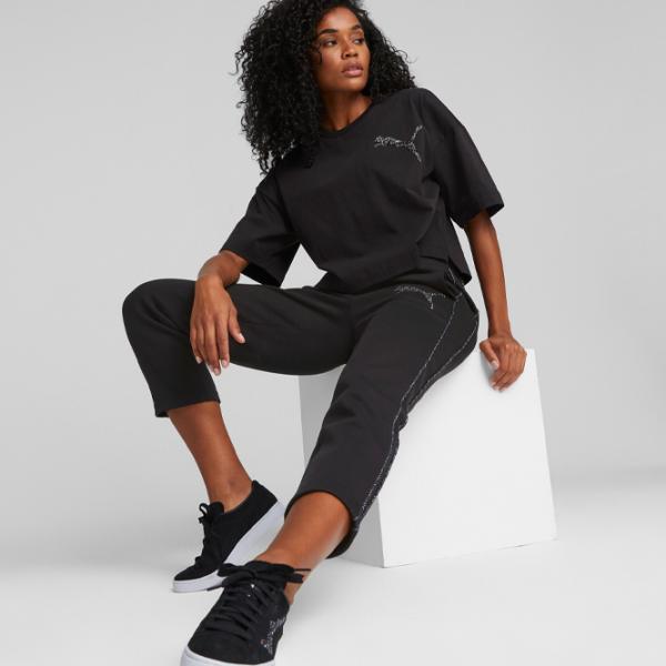 Pantaloni spotivi pentru femei Puma Swarovski Crystals T7 High Waist Pants M/ Black photo 3