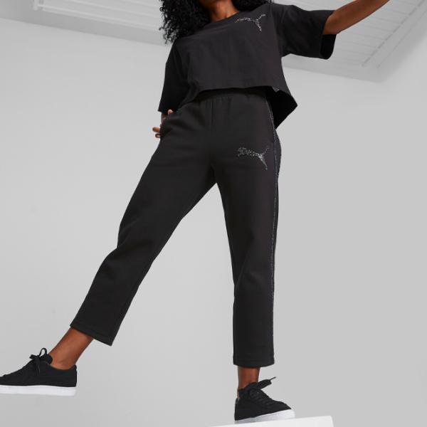 Спортивные штаны для женщин Puma Swarovski Crystals T7 High Waist Pants S/ Черный photo 5