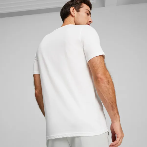 Tricou pentru bărbați Puma F1 Ess Tonal Logo Tee 100% bumbac/ White photo 4